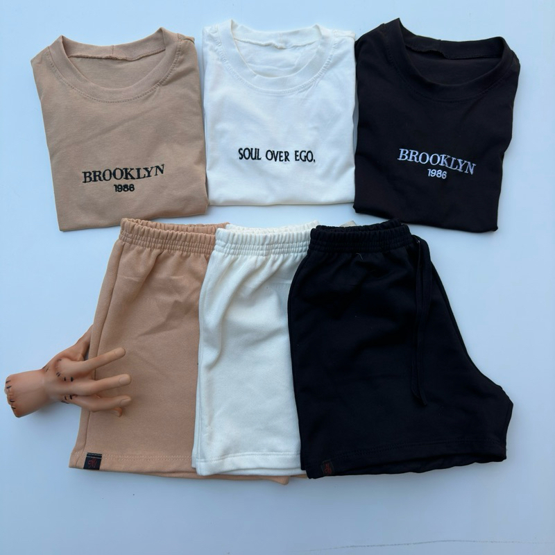 3 COJUNTO FEMININO SHORT E CROPPED DE MOLETOM