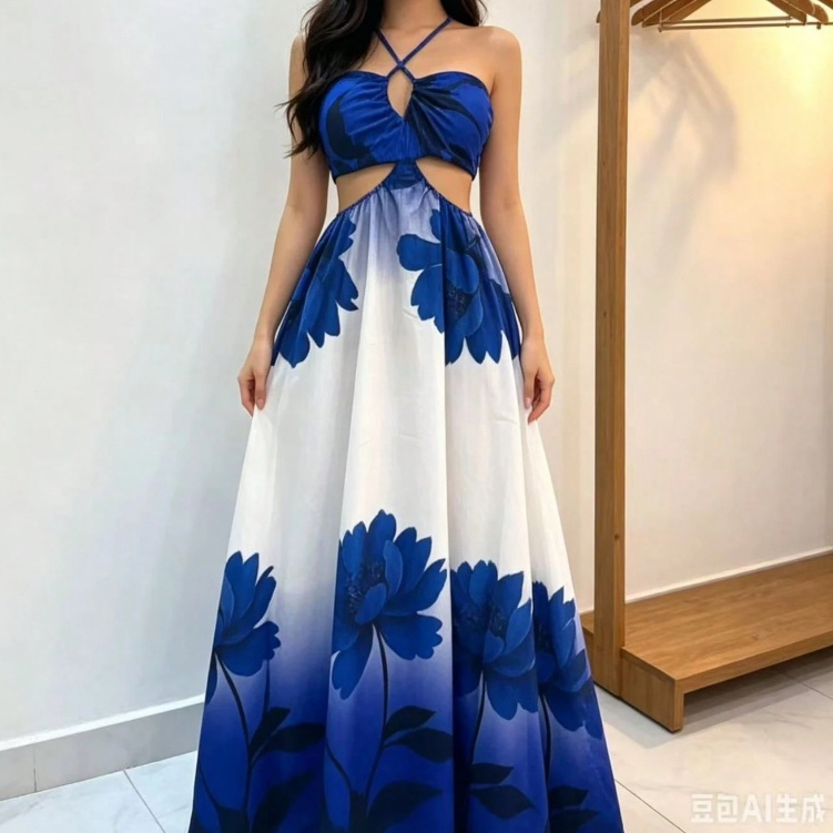 Vestido longo com bojo boho
