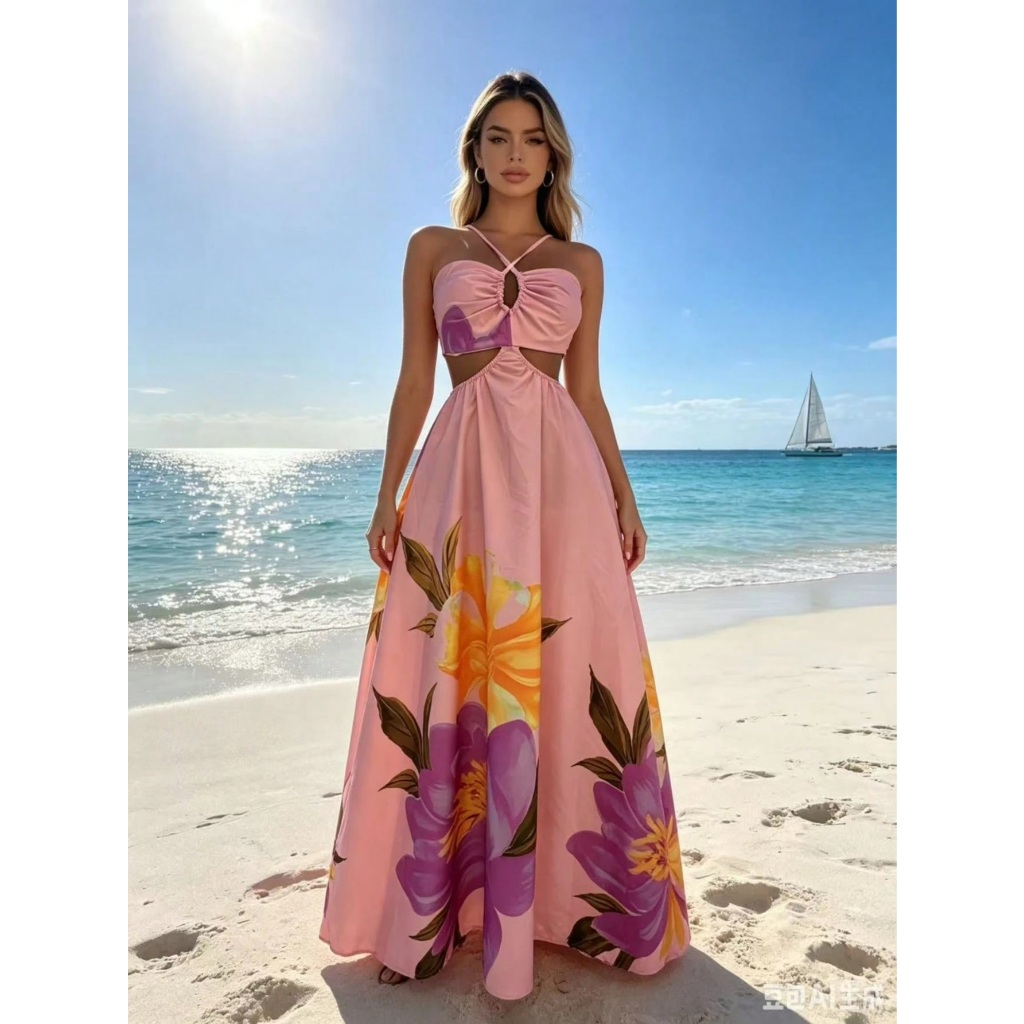 Vestido longo com bojo boho